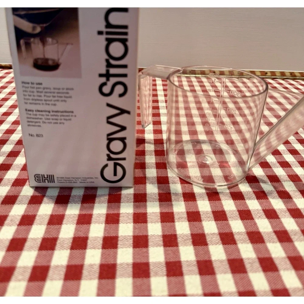 EHI Gravy‎ Fat Separator Cup 1 1/2 Cup Dripless Spout Clear PC MPN 823